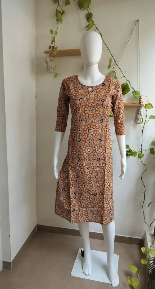 Ajrak Print Cotton Kurti 1